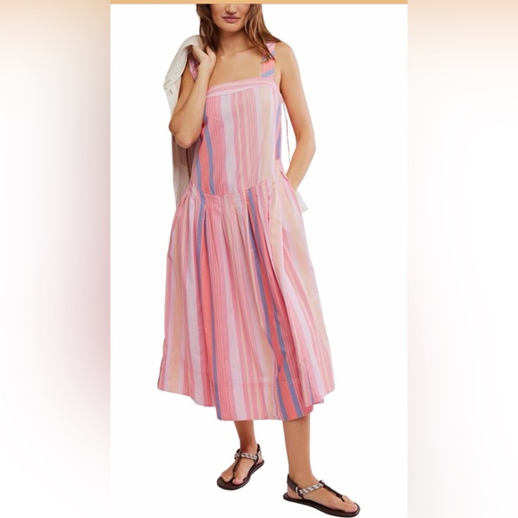 Dresses & Skirts - NWT $148 Free People Primavera Stripe Midi